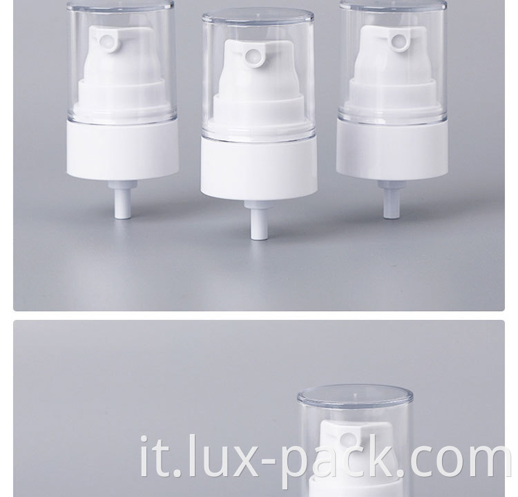 Bottiglia di vetro da 50 ml con pompa crema bottiglie di pompaggio airless barattoli per distributore di pompe crema spessa